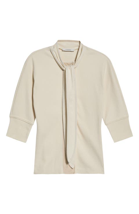 Ascot Rib Stretch Cotton & Linen T-Shirt