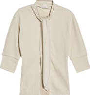 Lemaire Ascot Rib Stretch Cotton & Linen T-Shirt