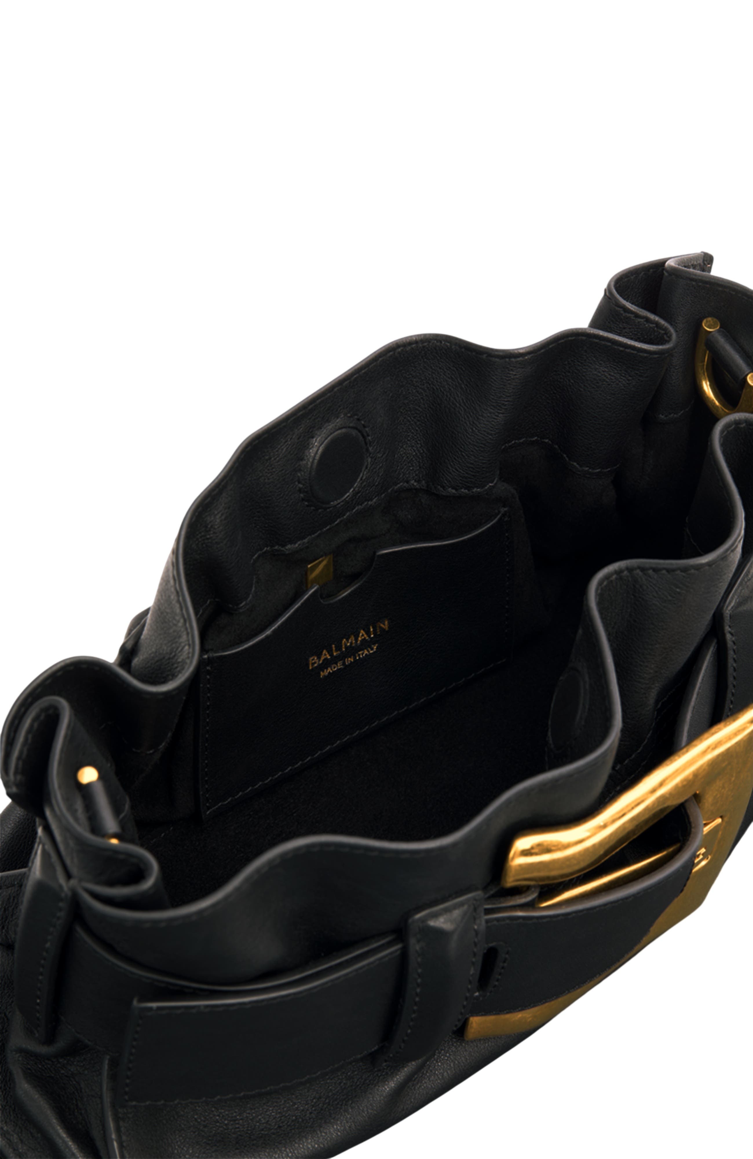 Mini Anthem bag in smooth leather, Alternate, color, black