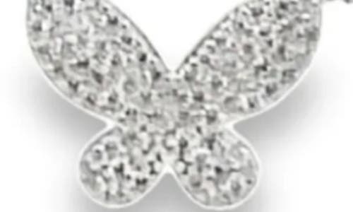 Macrae & Co . Pavé Butterfly Station Necklace In Metallic