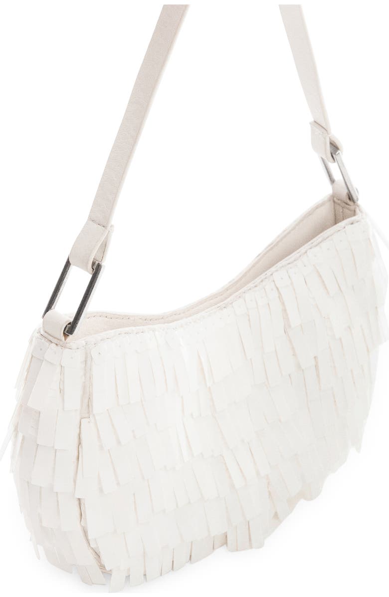 MANGO Fringe Faux Leather Shoulder Bag, Alternate, color,