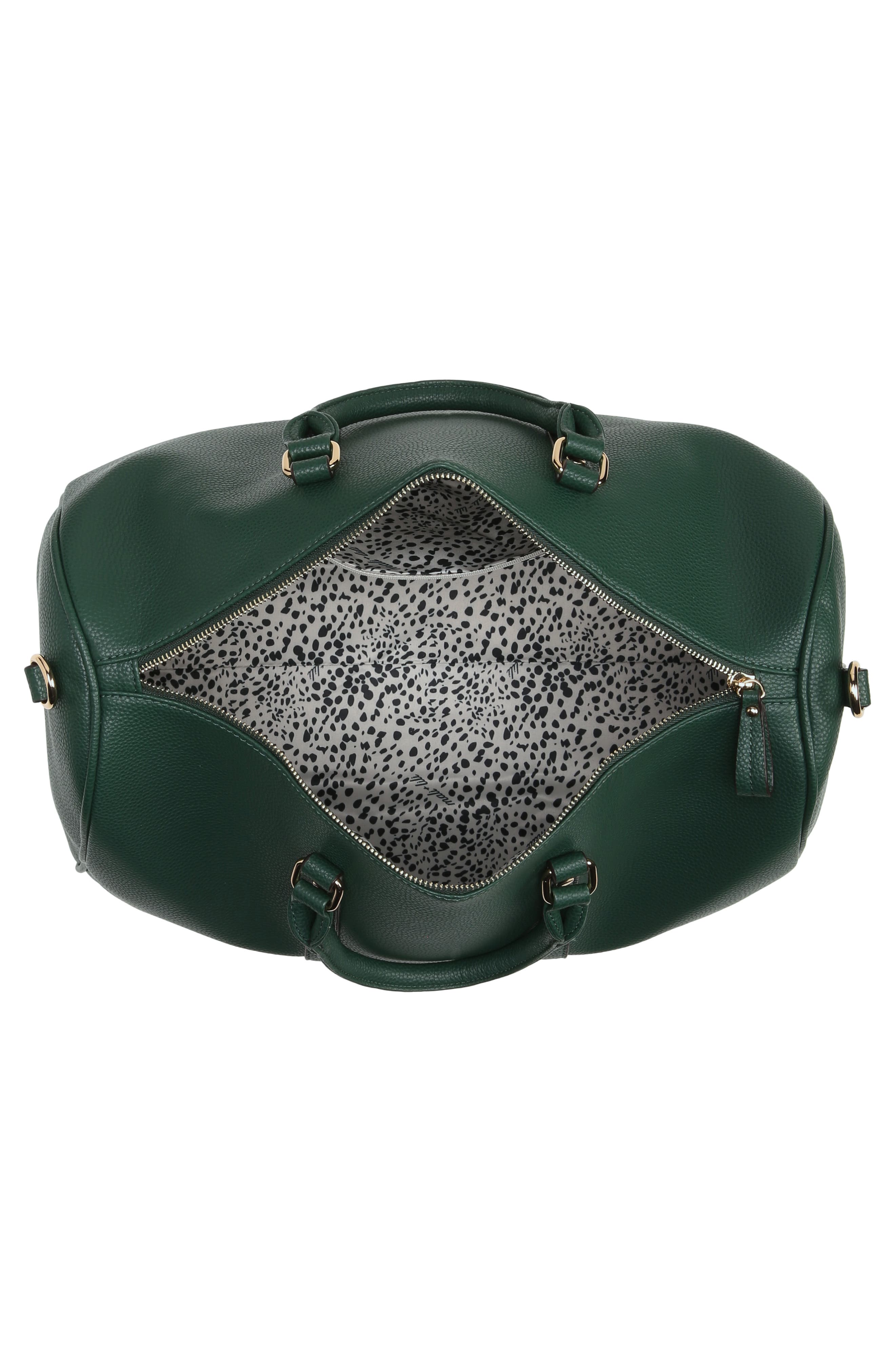 Jamie Vegan Leather Weekend Bag, Alternate, color, FOREST
