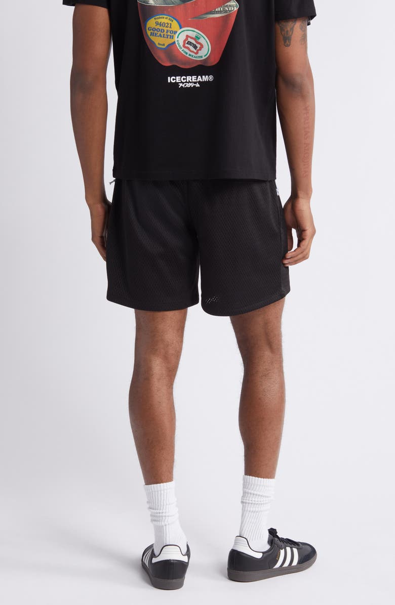 ICECREAM Katakana Reflective Mesh Shorts, Alternate, color,