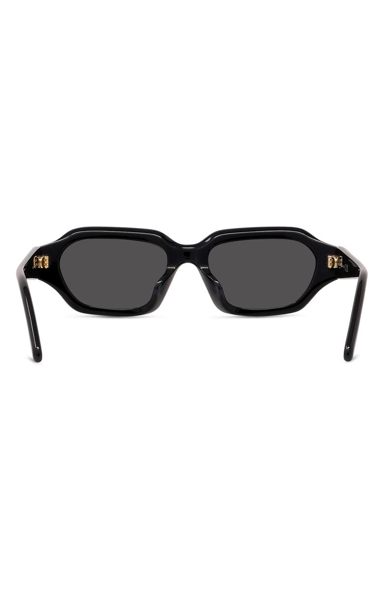 Loewe Slim 51mm Rectangular Sunglasses, Alternate, color, Shiny Black / Smoke