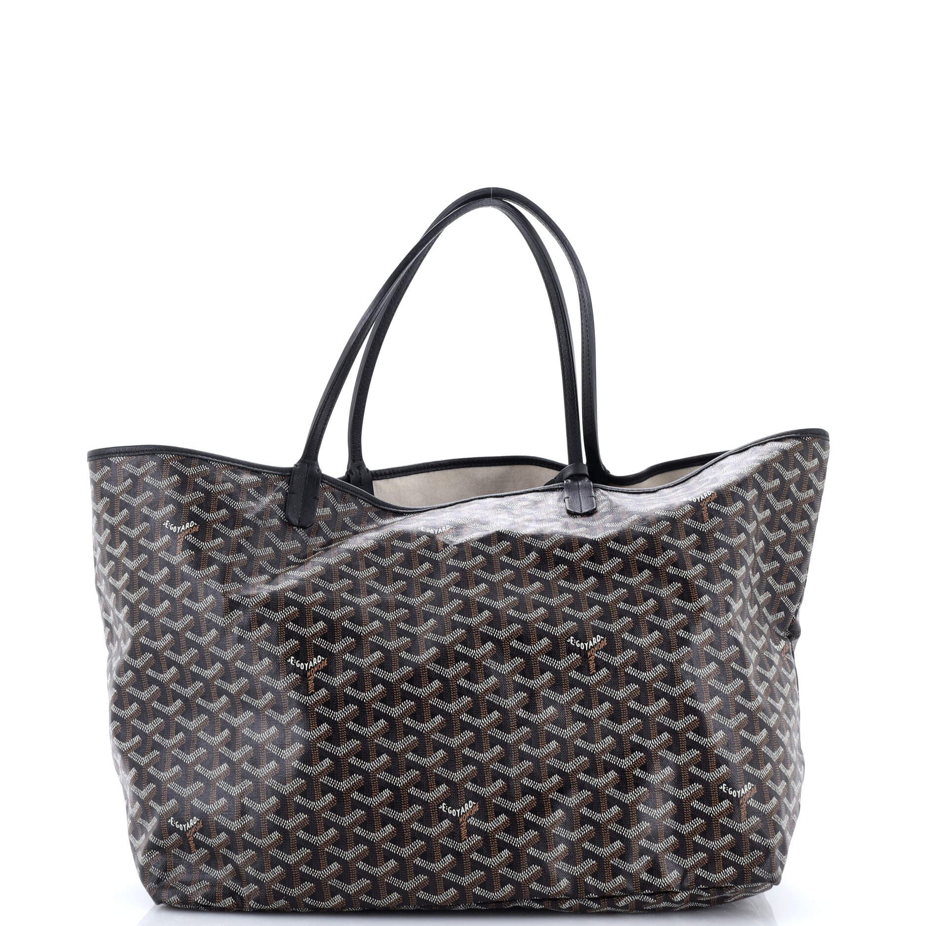 Pre-Owned Goyard Saint Louis Tote Coated Canvas GM, Alternate, color, Black