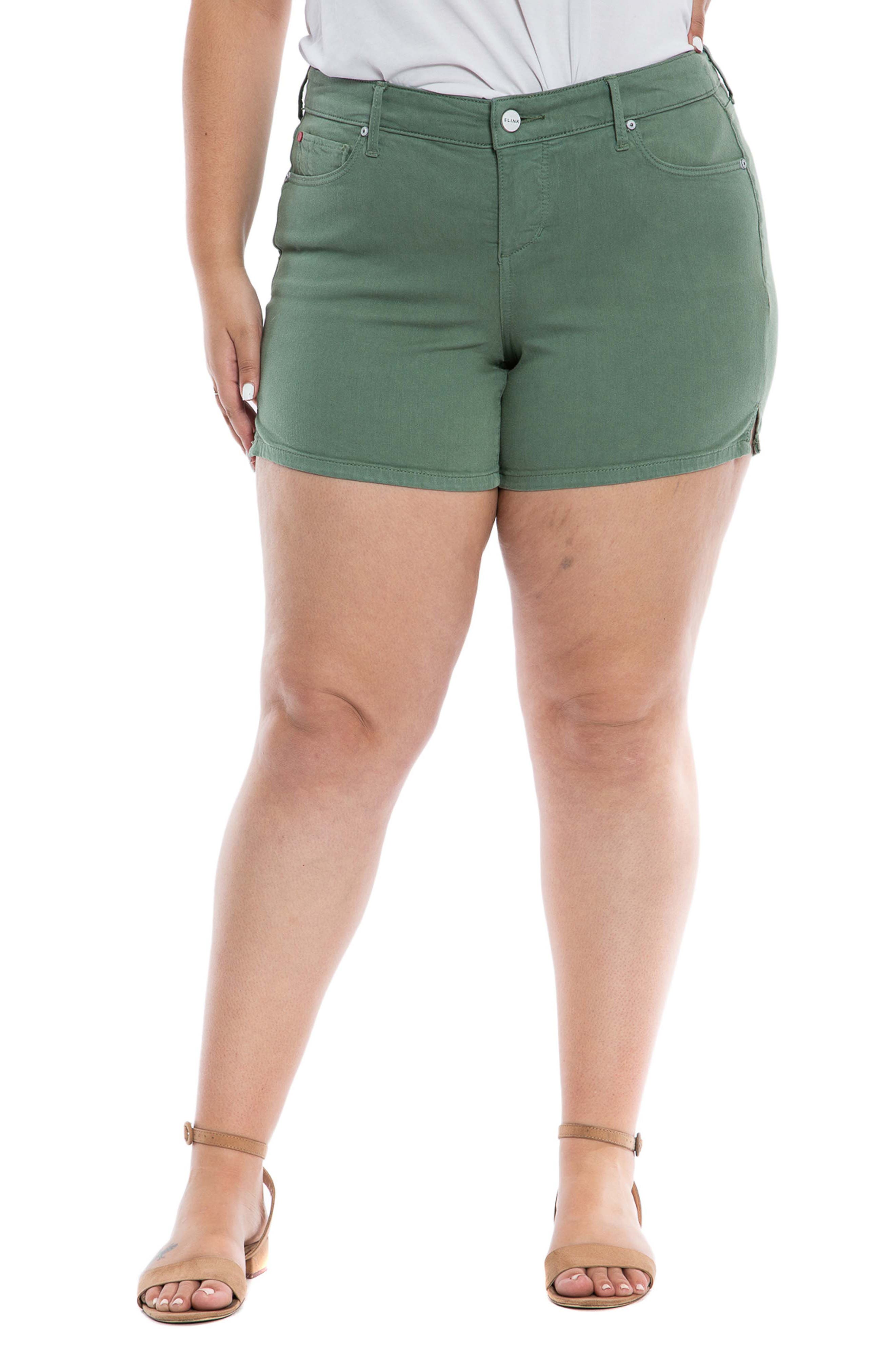 Vented Denim Shorts