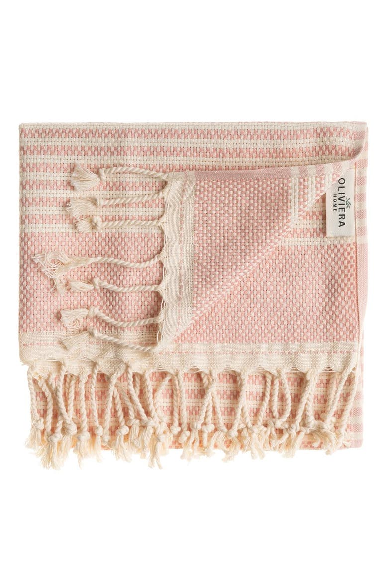 Zipper Turkish Cotton Hand & Kitchen Towel Bundle, Alternate, color, Blush