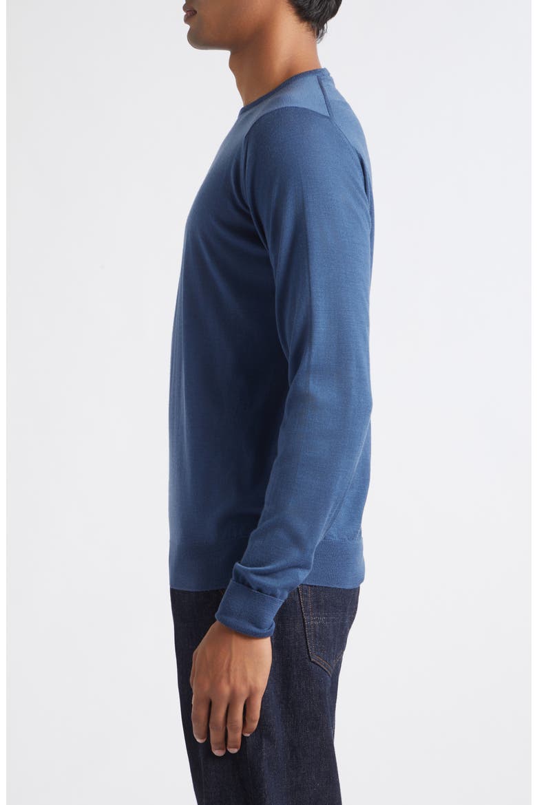 Marcus Virgin Wool Crewneck Sweater, Alternate, color, TEAL FIRTH