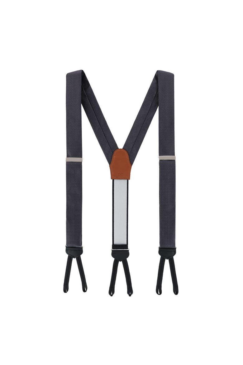 The Monte Bello Interlocked Silk Formal Suspenders, Alternate, color, Graphite