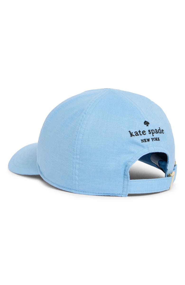 Kate Spade New York spade cotton & linen blend baseball cap, Alternate, color, Cosmic Zen