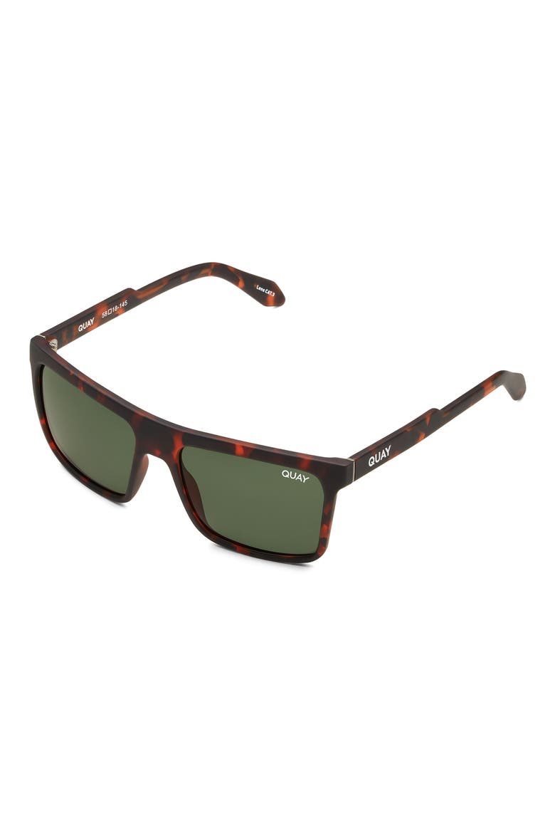 Let It Run 48mm Square Sunglasses, Alternate, color, TORT GOLD / GREEN