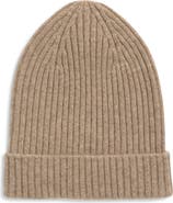 Nordstrom Cashmere Rib Cuff Beanie