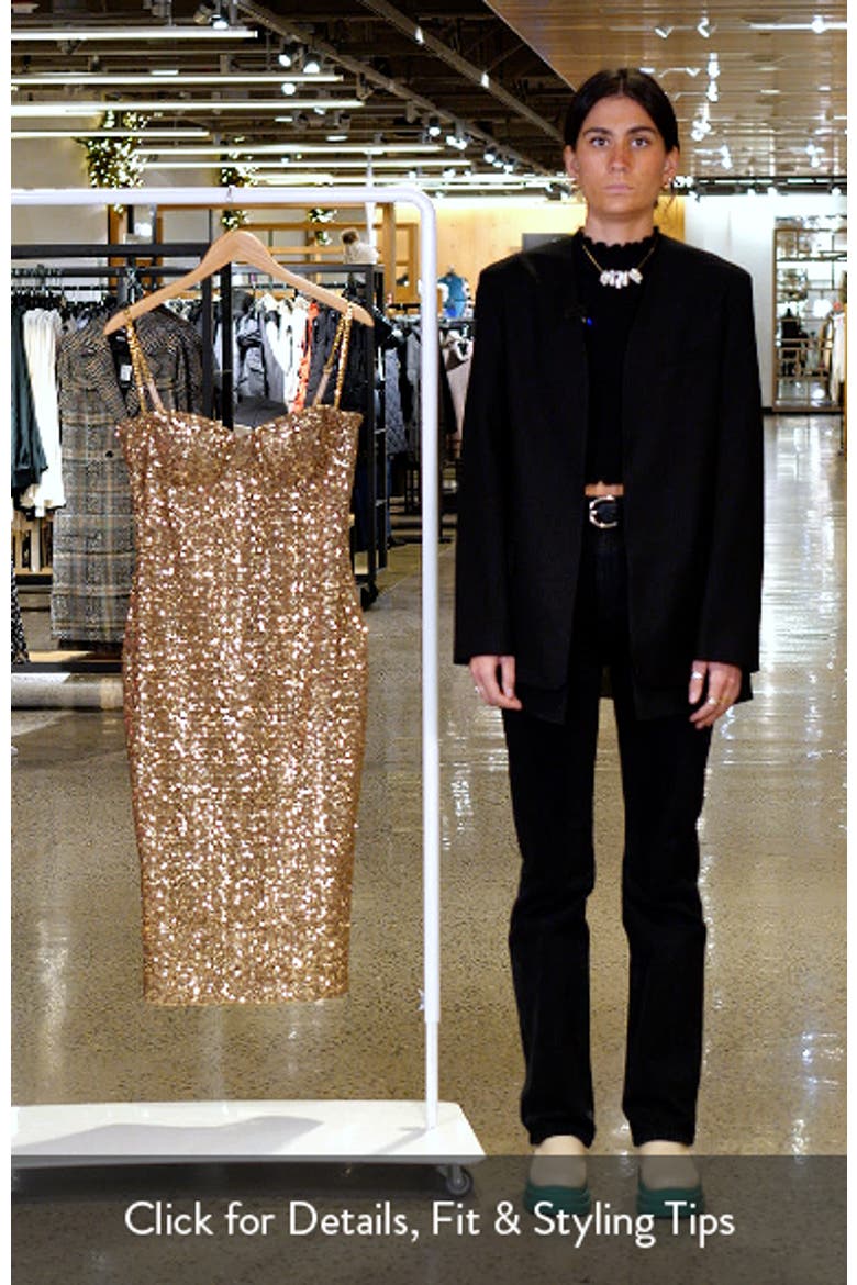 Nina Sequin Body-Con Cocktail Dress video