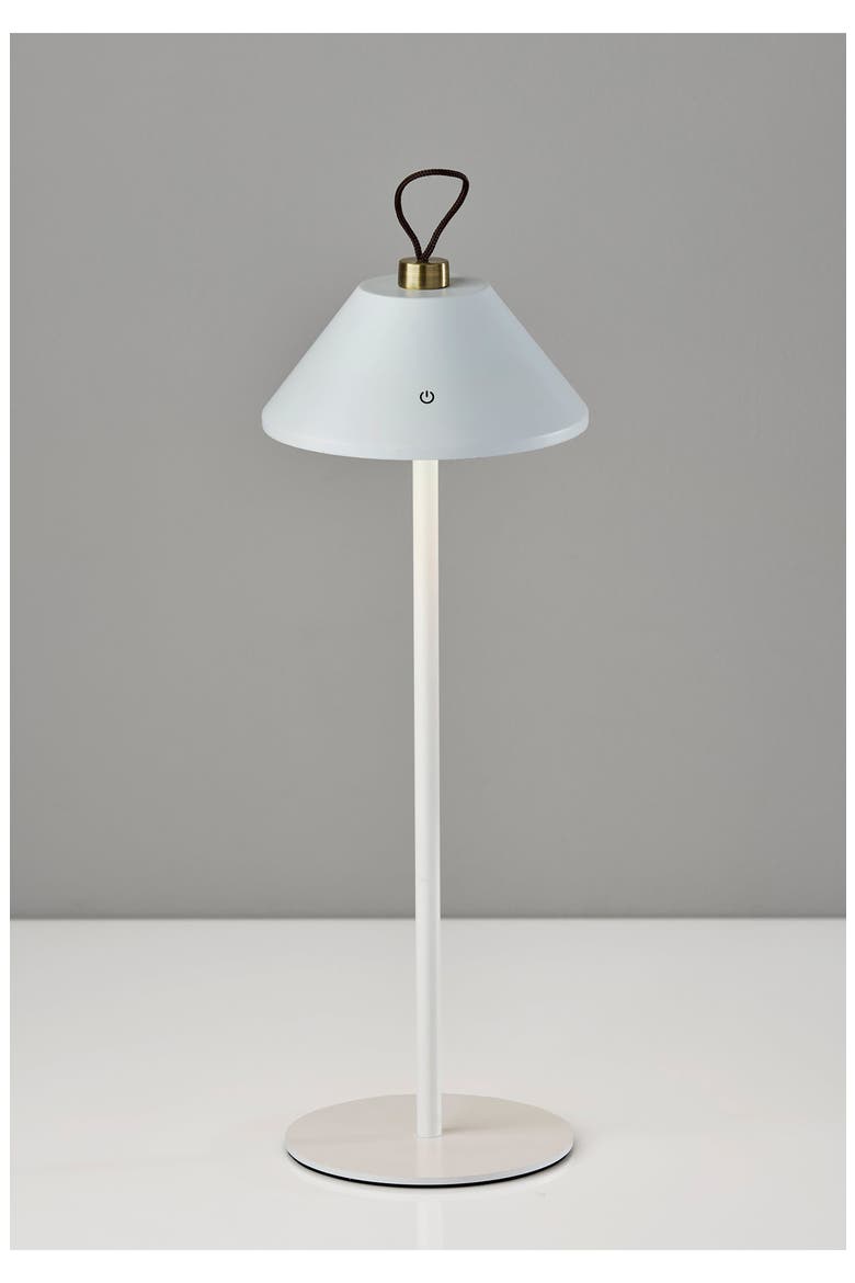 Danny Cordless LED Lamp, Alternate, color, WHITE / ANTIQUE BRASS