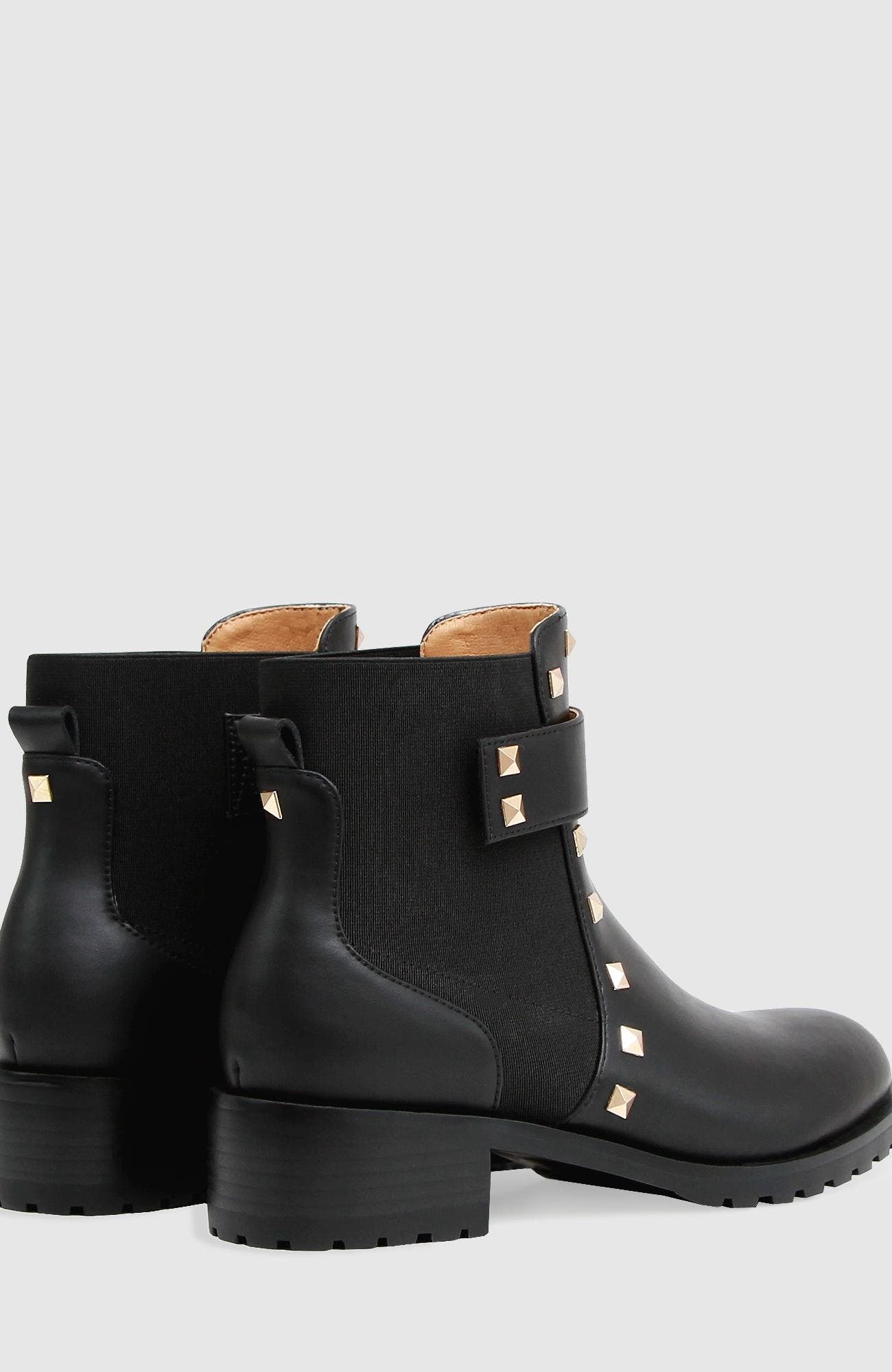 Belle & Bloom City Lights Leather Ankle Boot, Alternate, color, Black