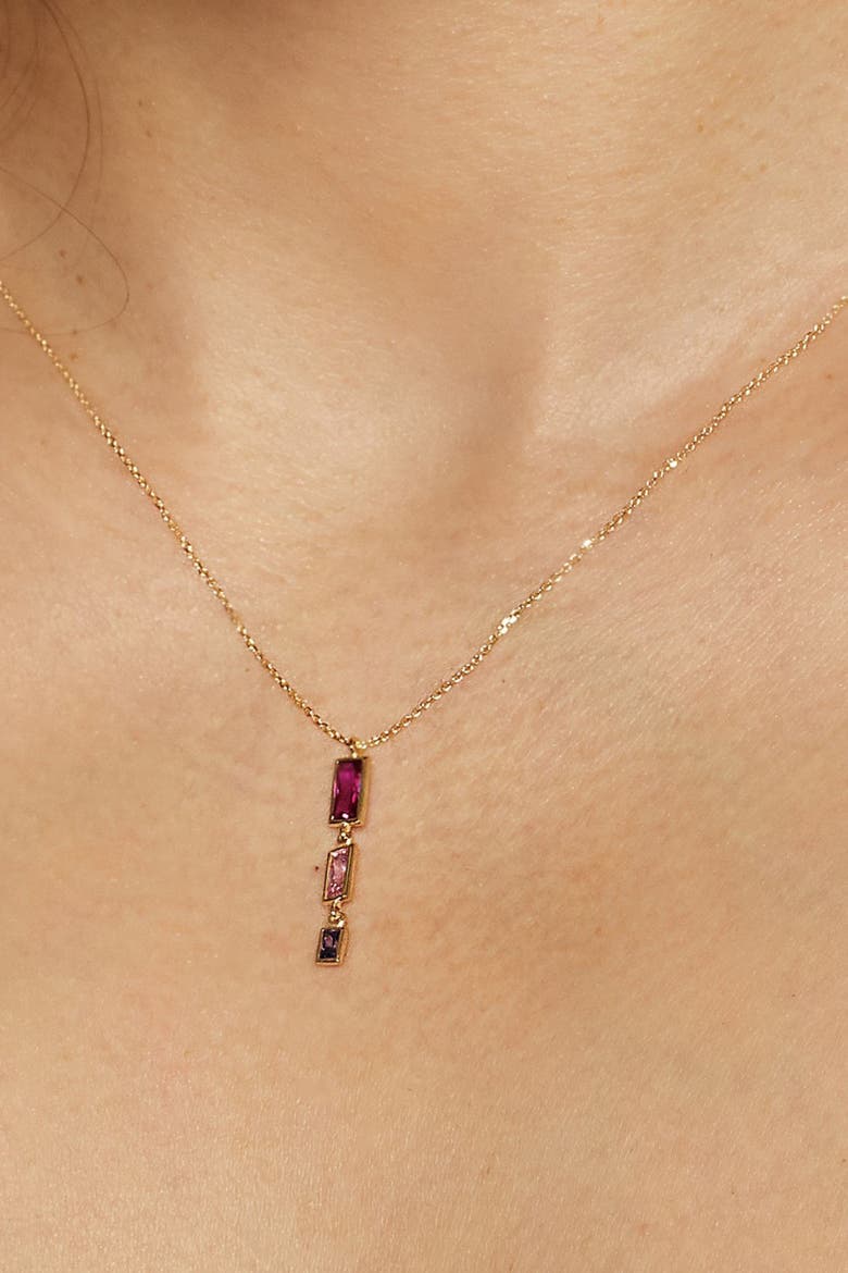 14K Gold Fresco Pendant Necklace, Alternate, color, Gold/Multicolor