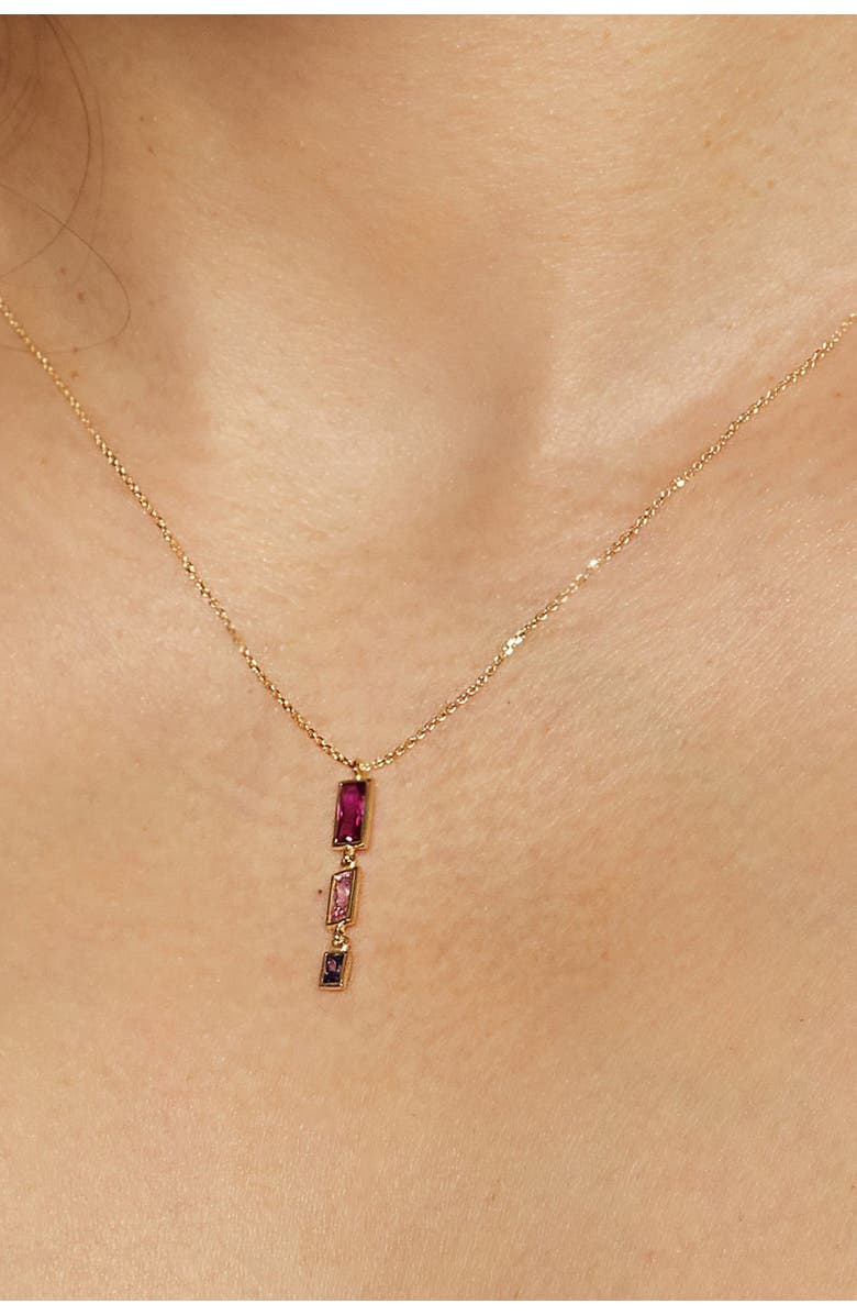 Oradina 14K Gold Fresco Pendant Necklace, Alternate, color, Gold/Multicolor