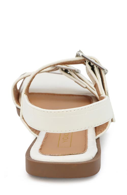 Yoki Holly Grommet Slingback Sandal In White