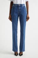 Balmain High Waist Straight Leg Jeans
