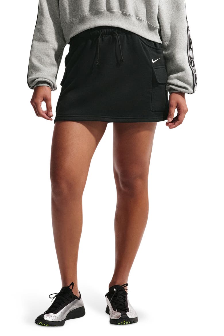 Phoenix French Terry Cargo Miniskirt, Main, color, BLACK/ SAIL