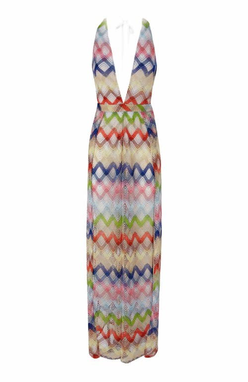 Missoni Long Jumpsuit In Viscose And Mesh Blend