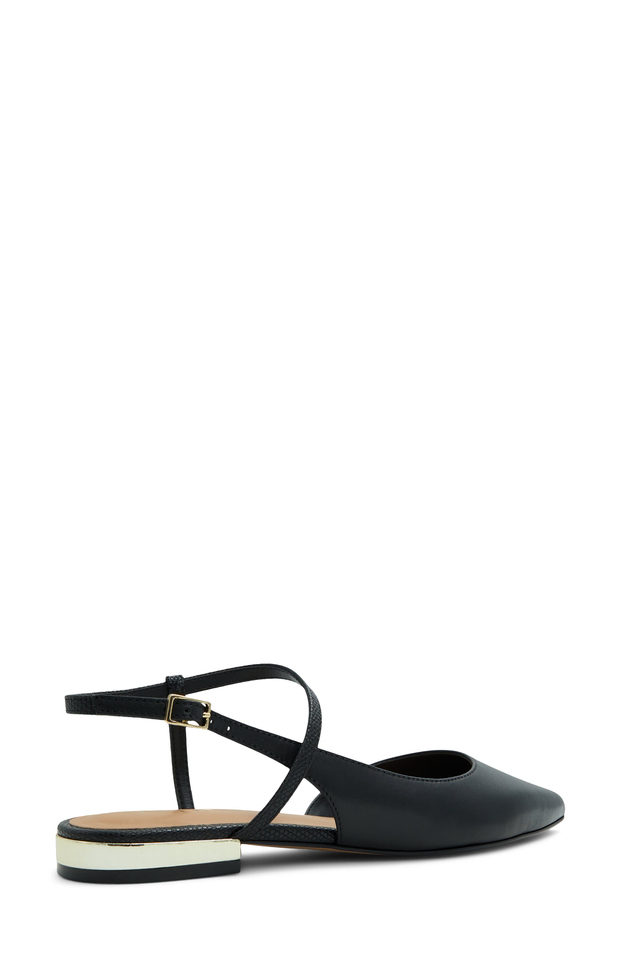 ALDO Sarine Ankle Strap Pointed Toe Flat, Alternate, color, 