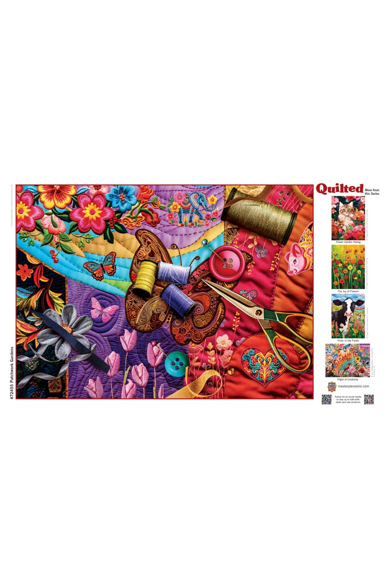 Patchwork Gardens 1000 Piece Puzzle, Alternate, color, Multicolor