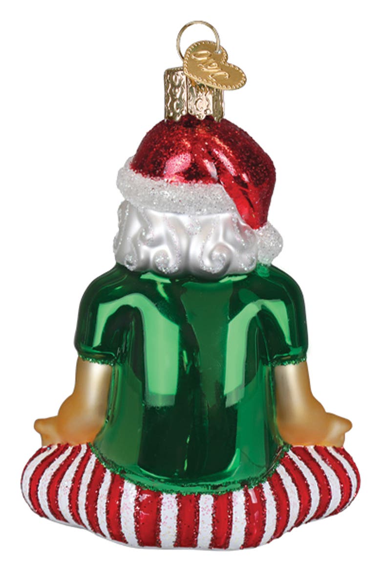 Zen-ta Claus Christmas Ornament, Alternate, color, GREEN