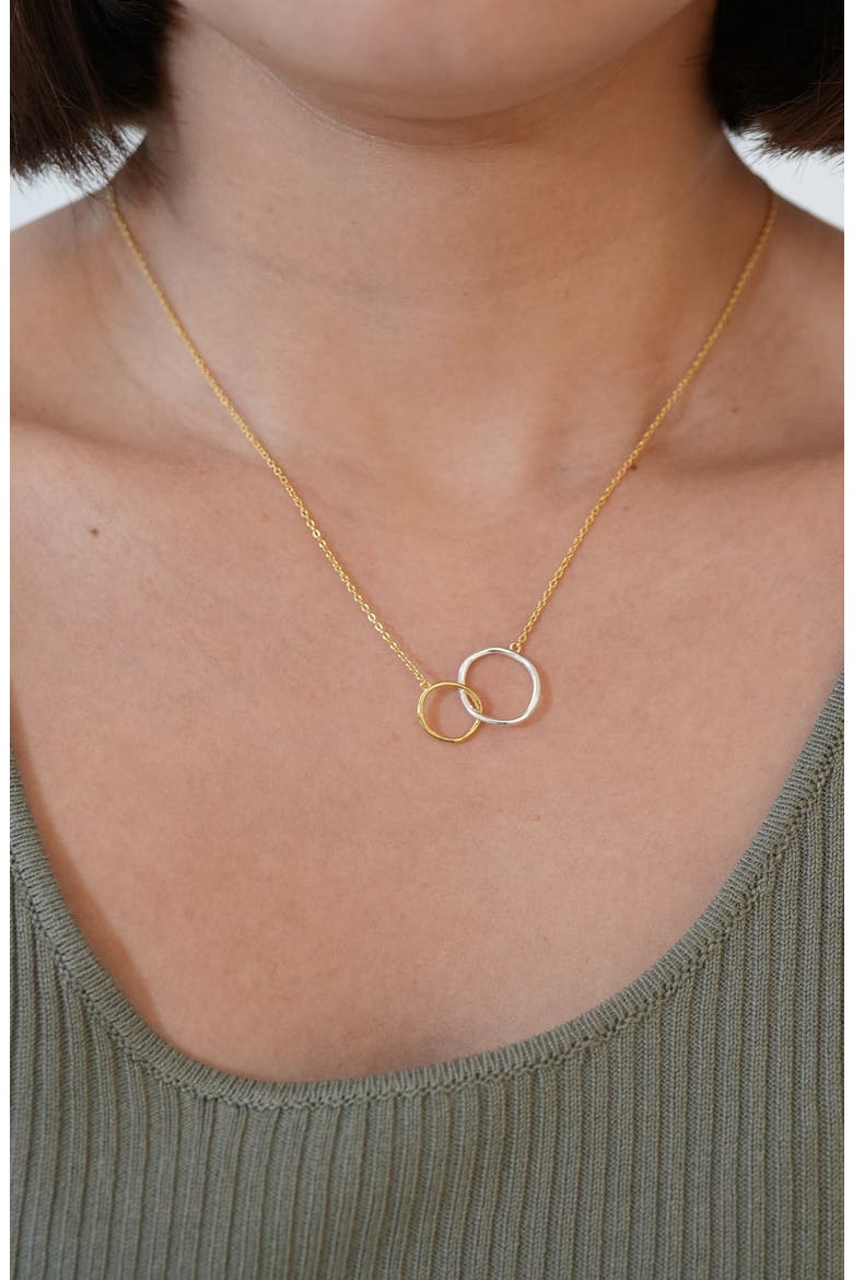 Circle Link Necklace, Alternate, color, GOLD/ SIL