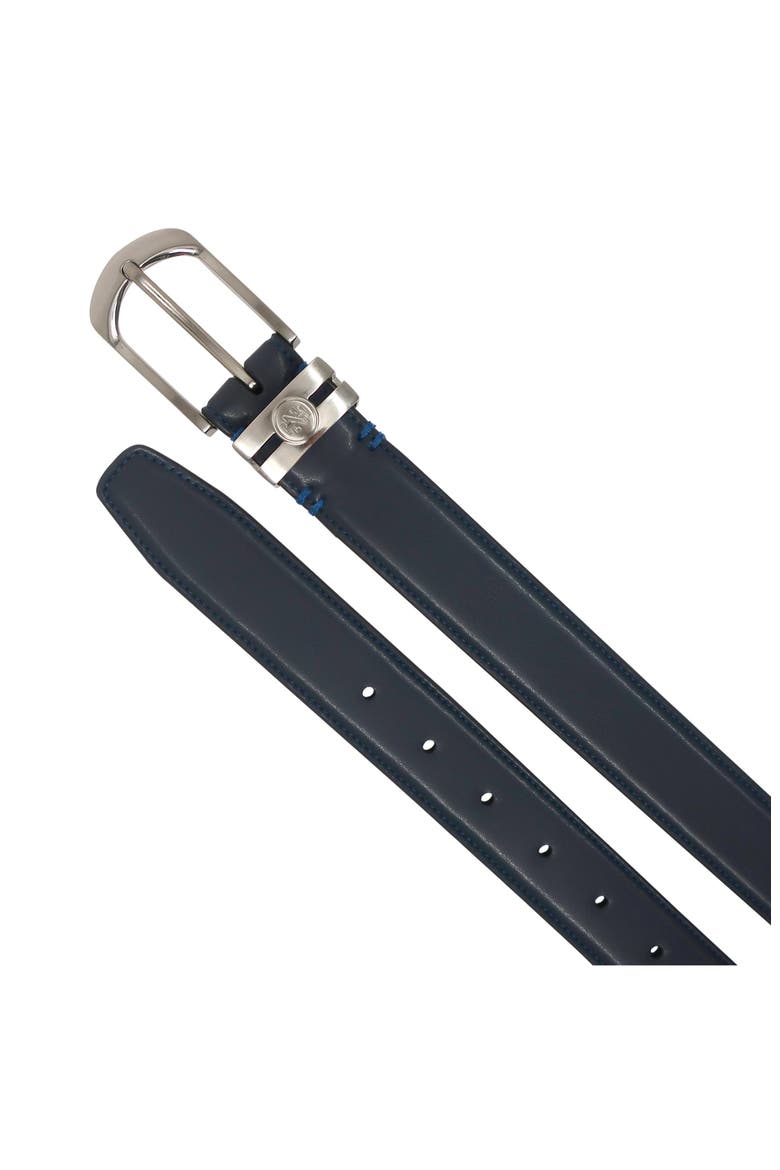 Golf Stretch Comfort Leather Belt Metal Keeper, Alternate, color, Navy