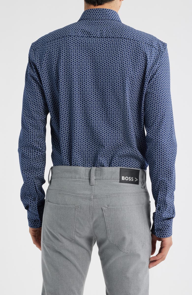 BOSS Raon Kent Slim Fit Button-Up Shirt, Alternate, color, Dark Blue