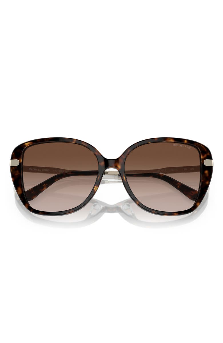 Michael Kors 54mm Gradient Square Sunglasses, Alternate, color, Dk Tort