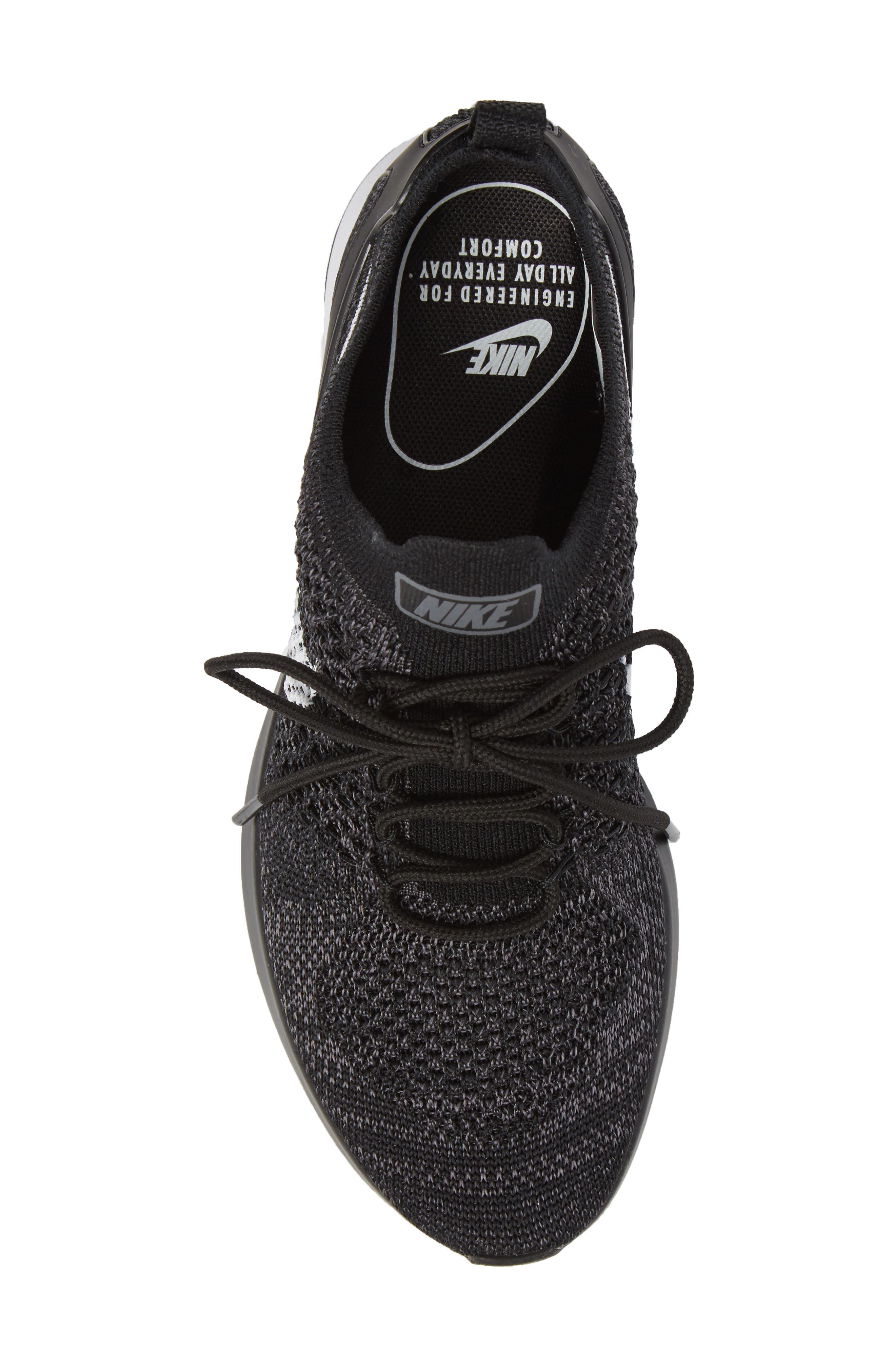 Air Zoom Mariah Flyknit Racer Sneaker, Alternate, color, BLACK/ WHITE/ DARK GREY