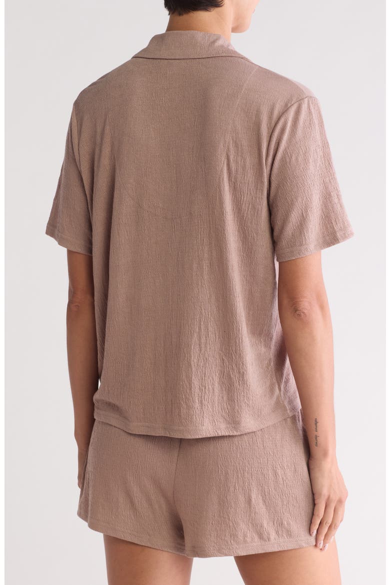 Gauze Knit Short Pajamas, Alternate, color, ICED MOCHA