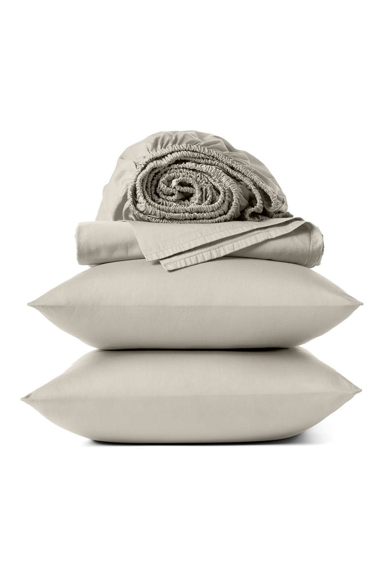 Cloud Soft 320 Thread Count Organic Cotton Sateen Sheet Set, Main, color, STONE