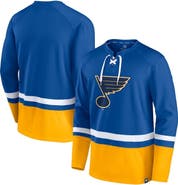 FANATICS Men's Fanatics Branded Blue/Gold St. Louis Blues Super Mission Slapshot Lace-Up Pullover Sweatshirt