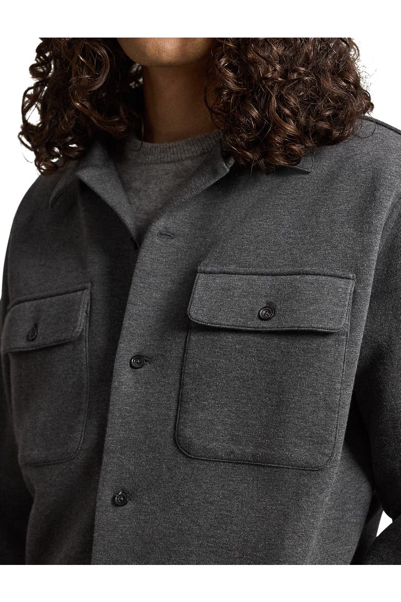 Big & Tall Double-Knit Teton Shacket, Alternate, color, WINDSOR HEATHER