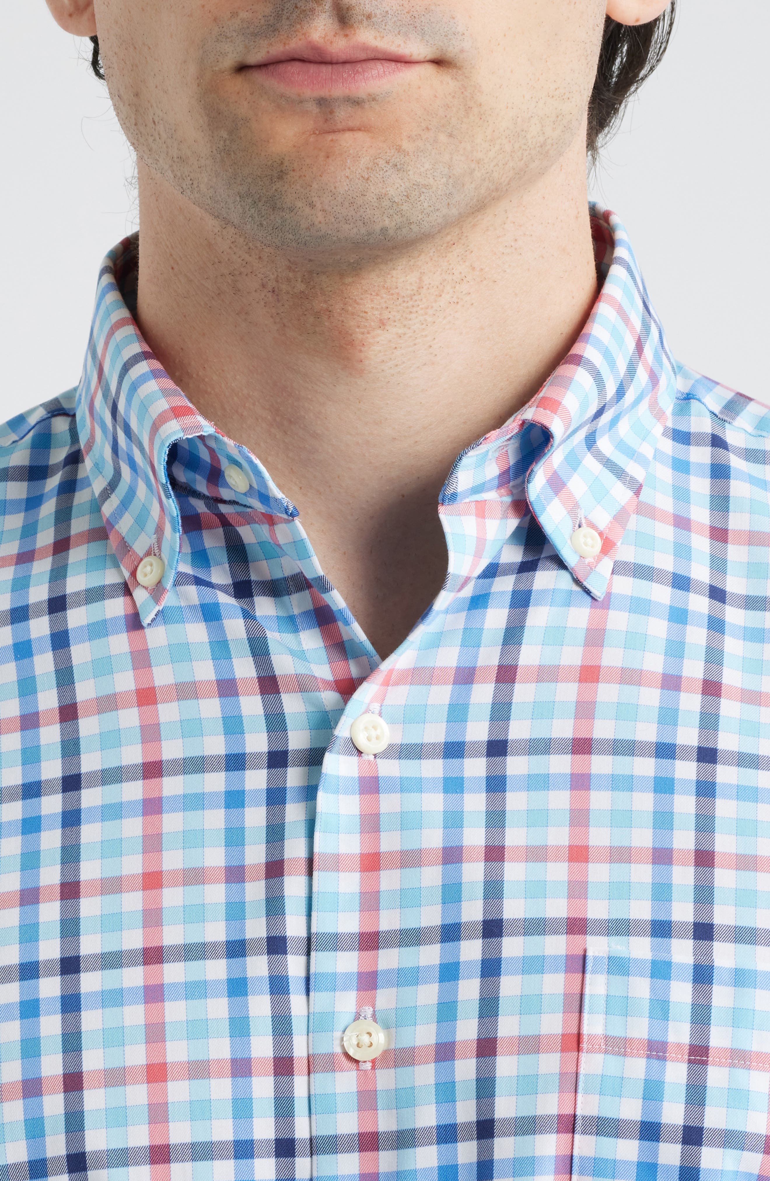 Chambly Crown Lite Check Performance Button-Down Shirt - image 2