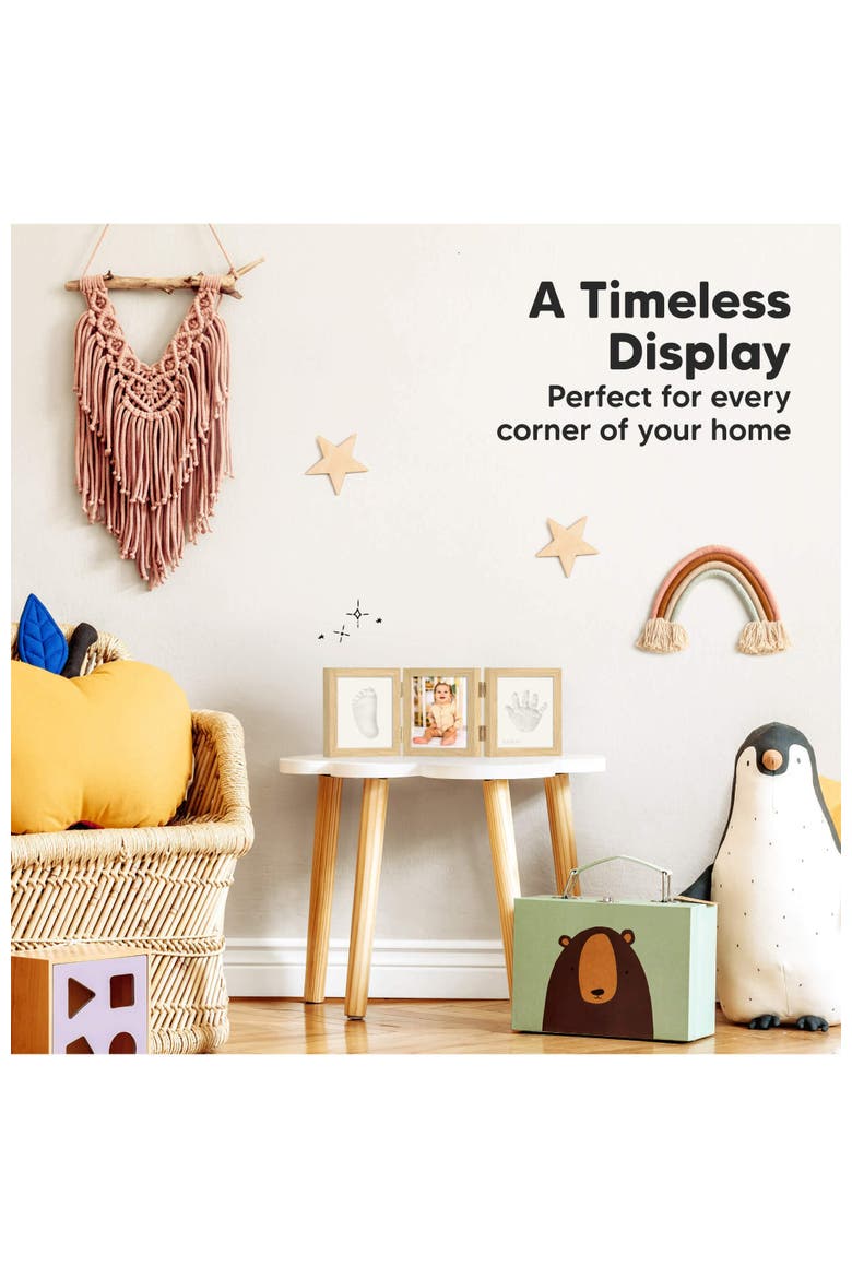 Fond Hand & Footprint Keepsake Frame, Alternate, color, Ash Wood