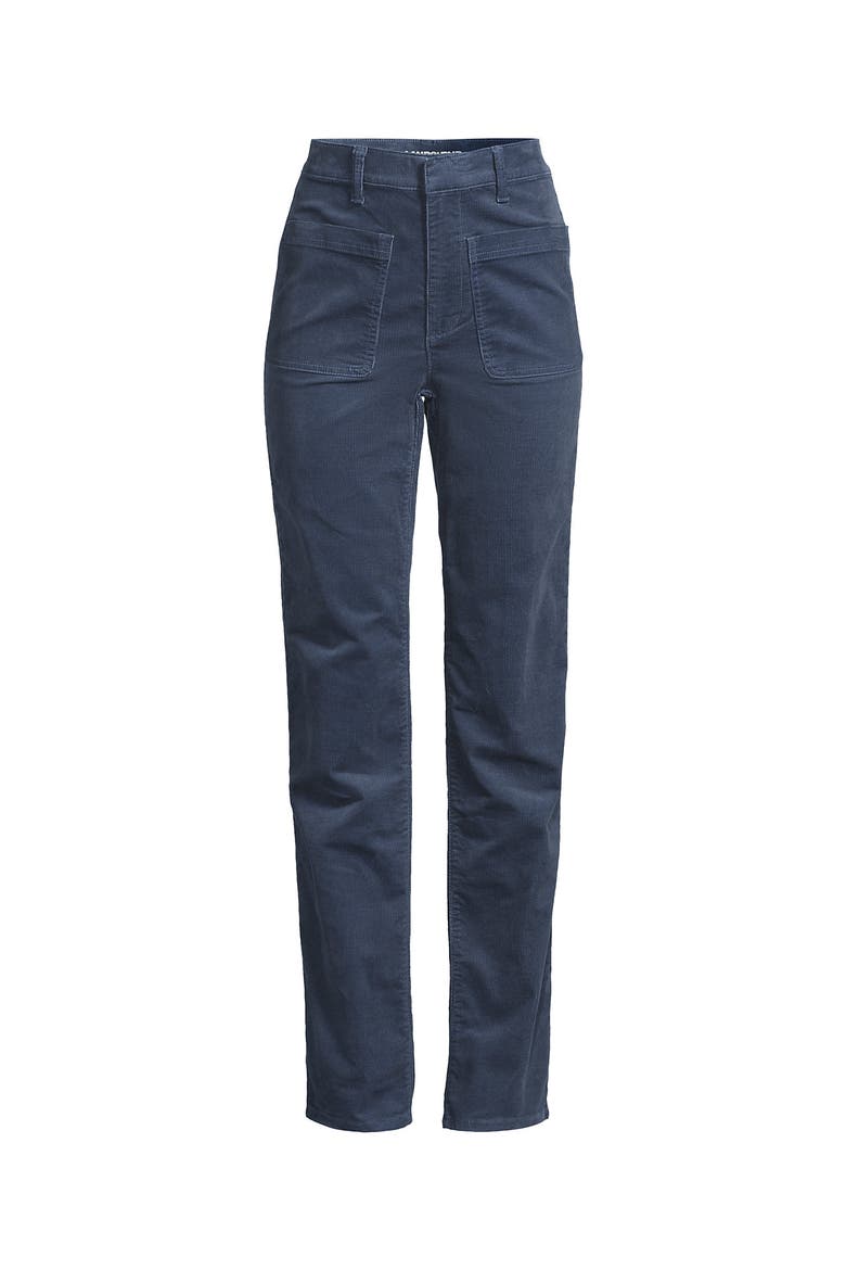 Corduroy High Rise Rail Straight Leg Pants, Alternate, color, Dusty Indigo