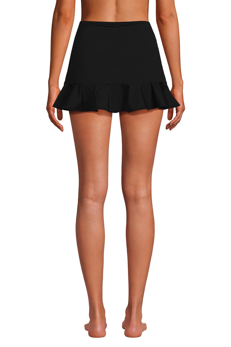 Ruffle Hem Mini Swim Skirt, Alternate, color, Black