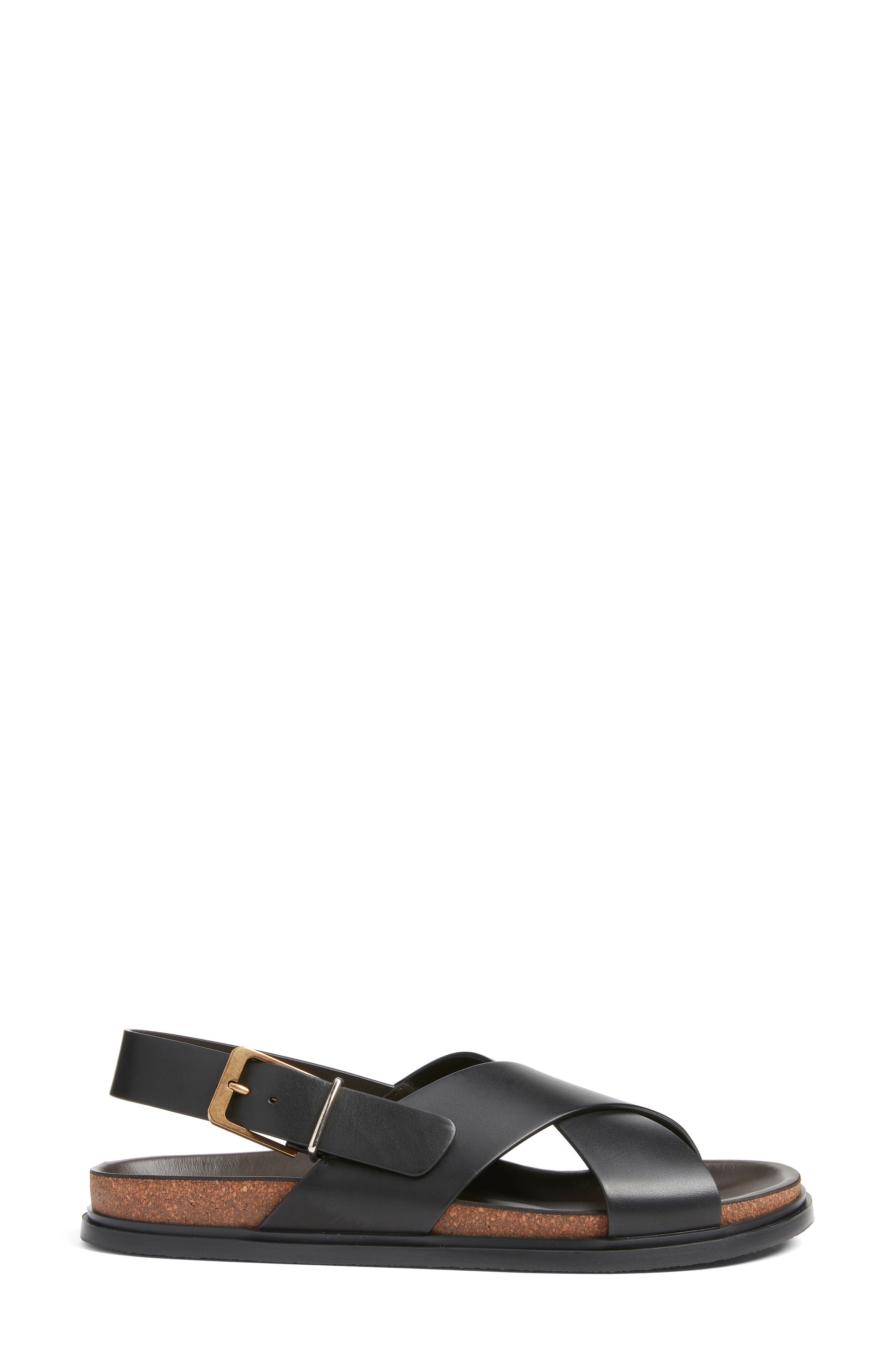The Row Buckle Crisscross Sandal, Alternate, color, Black