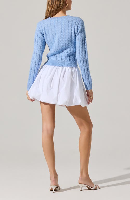 Astr The Label Bubble Hem Miniskirt In Off White