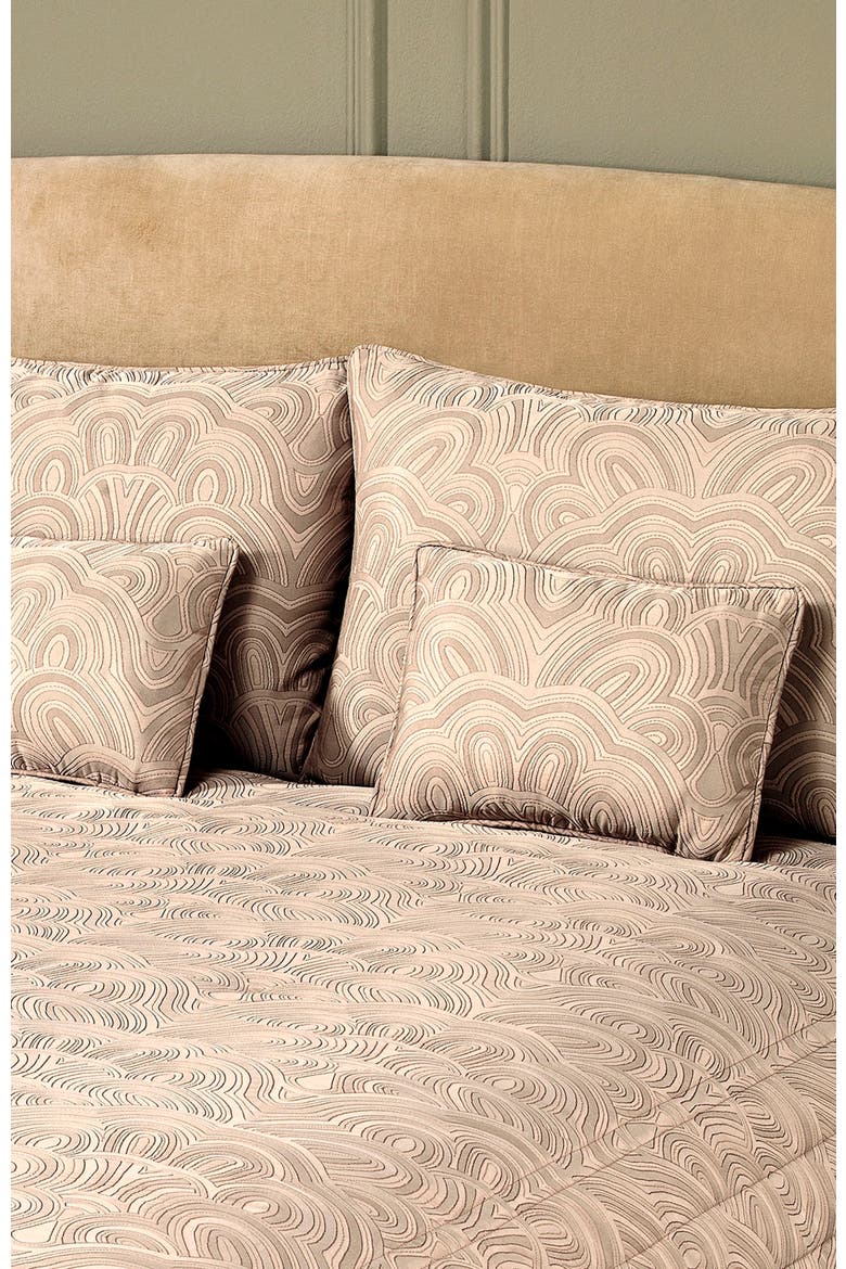 Art Deco Decorative Pillow, Alternate, color, Beige