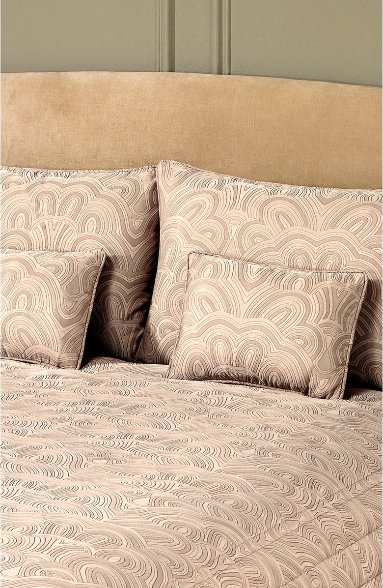 Togas Art Deco Decorative Pillow, Alternate, color, Beige