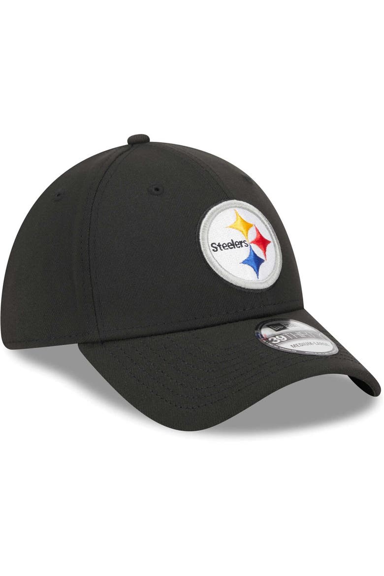 Men's New Era Black Pittsburgh Steelers  Main 39THIRTY Flex Hat, Alternate, color, Black