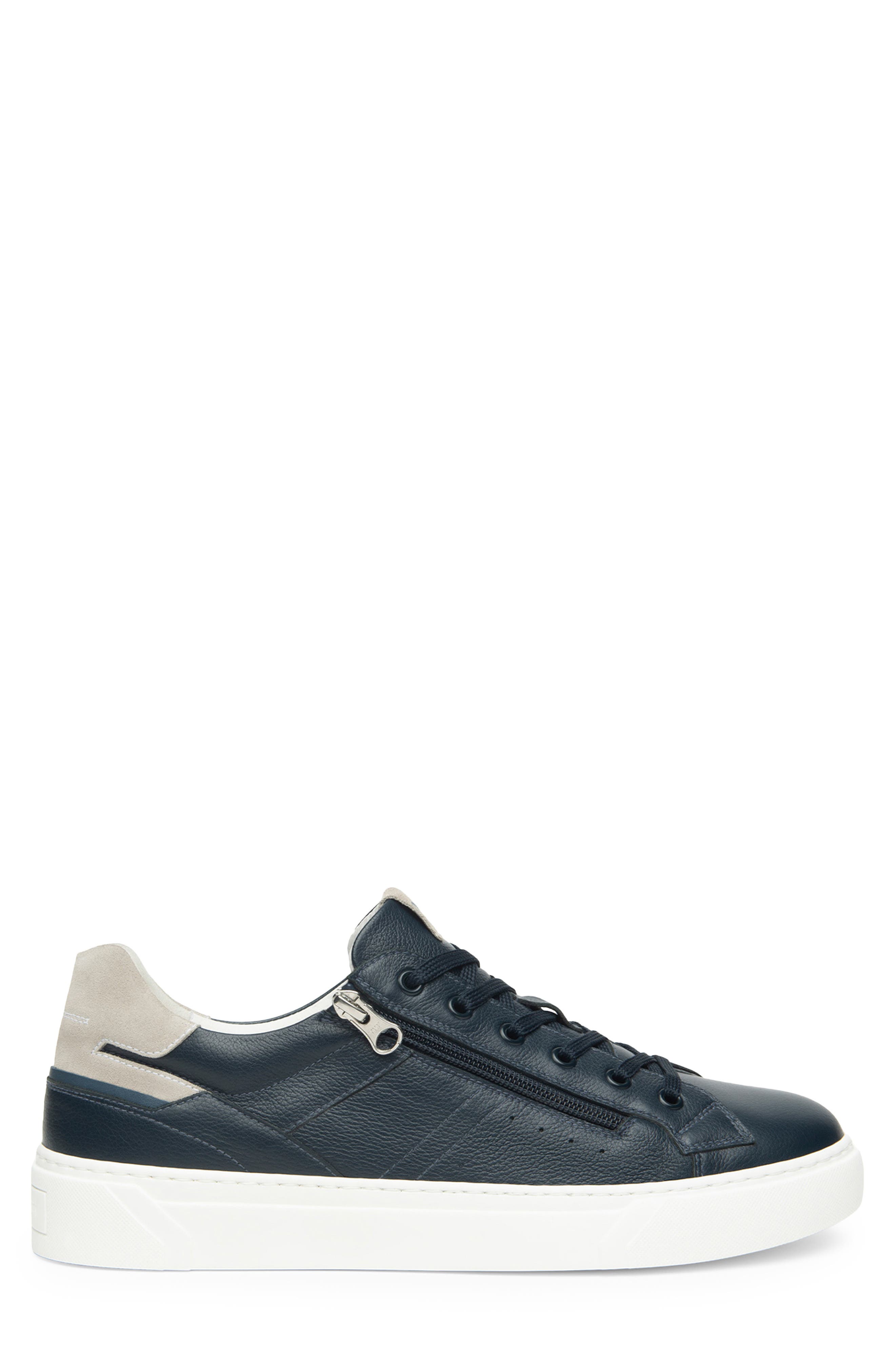NeroGiardini Low Top Side Zip Sneaker, Alternate, color, 