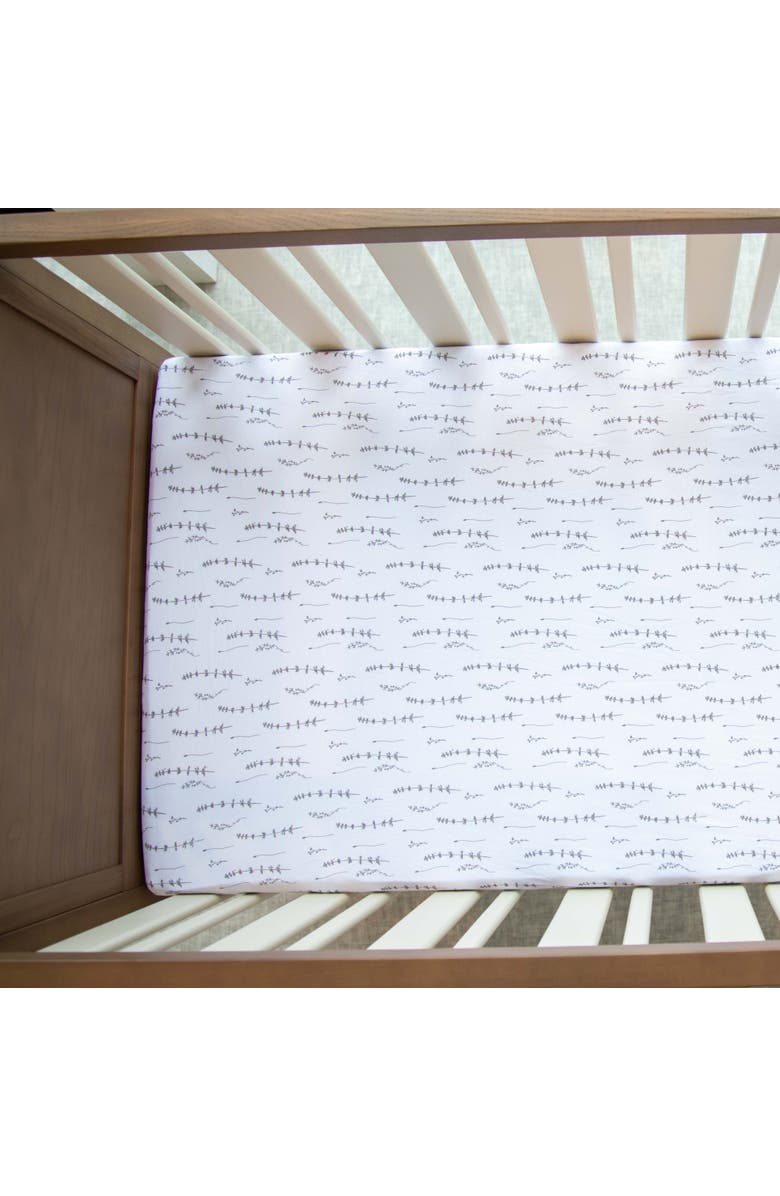 Ely's & Co. Baby Fitted Pack n Play - Mini Crib Sheet 2 Packs, Alternate, color, Forest Grey Leaves