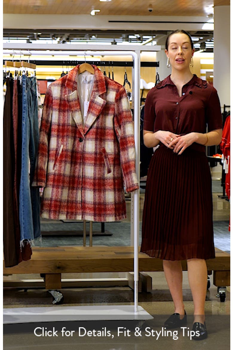 Travistine Longline Plaid Coat video