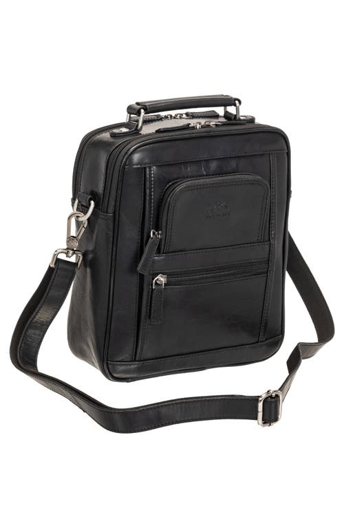 Mancini Buffalo Double Compartment Bag In Black